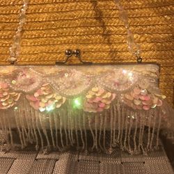 White and Pink Purse