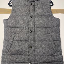 Banana Republic Quilted Puffer Vest Heathered Gray Men’s Size Small S