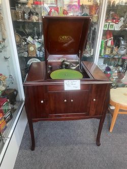 Antique Victor Victrola Short Cabinet 1921 Working With Records Model VV-240 
