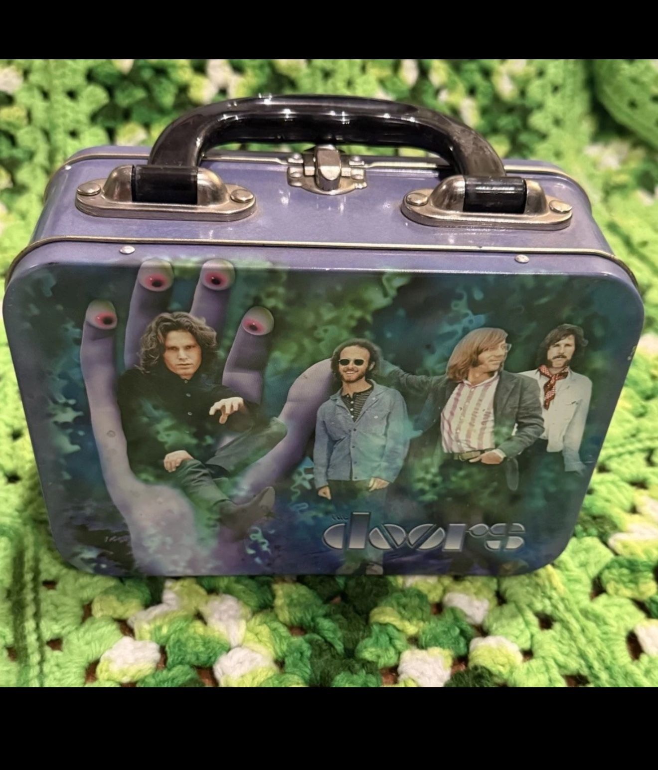 Vintage 90s The Doors Band Music Mini Lunchbox Tin Purse Travel Decor