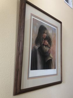 Rare “Lisa’s Loving Arms” Lithograph by Sue Etem, Signed & Numbered (144/350), 1984