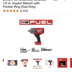 MILWAUKEE HIGH TORQUE WRENCH TORQUE WITH FRICTION RING BRAND NEW 