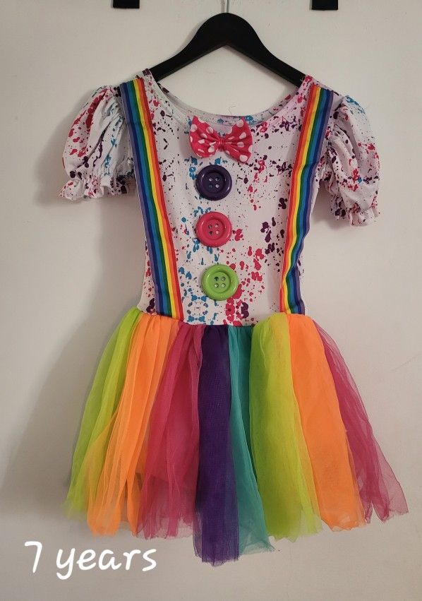 Girl's Clown Dress Costume