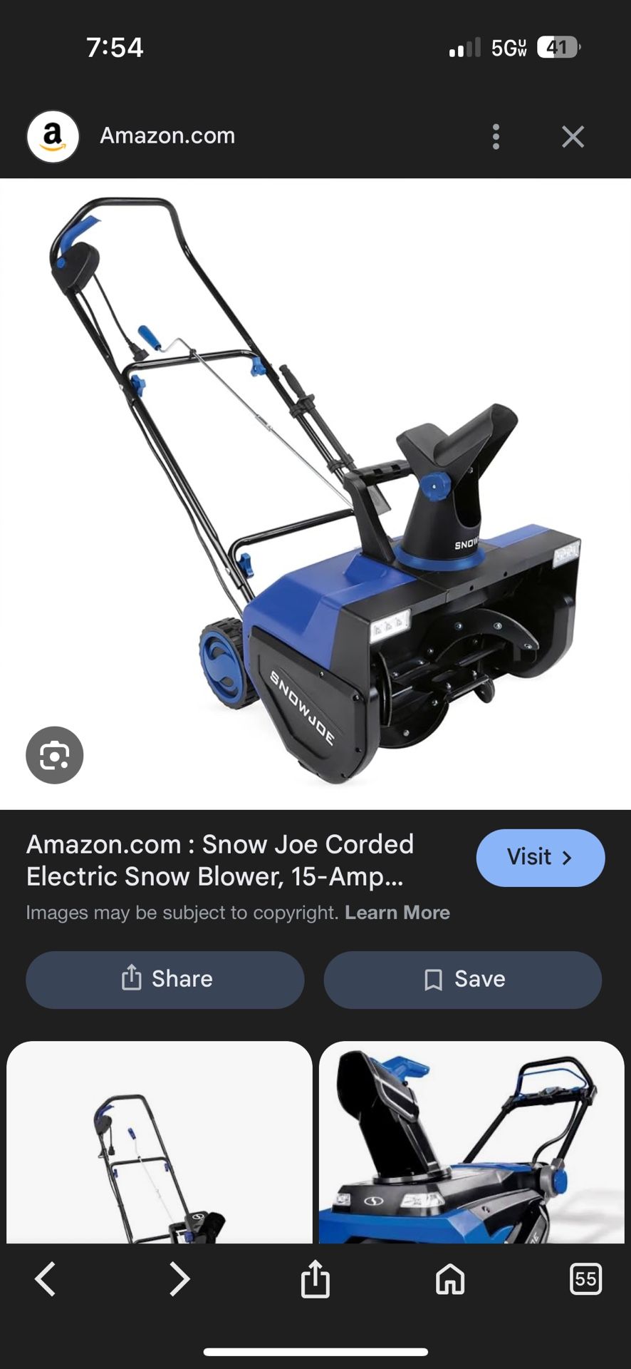 Snow Joe Corded Snowblower