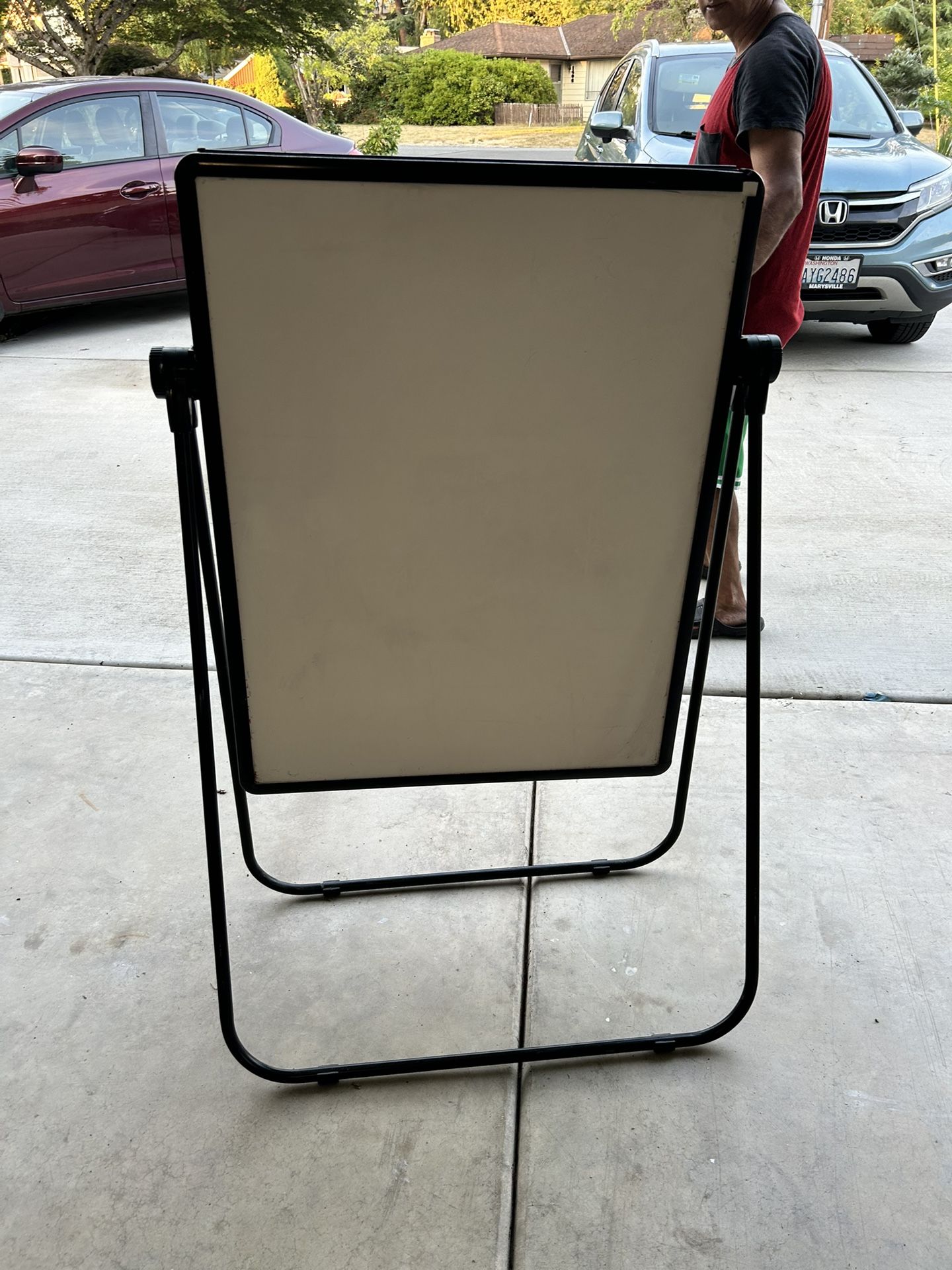 Boone 30x48” Reversible Dry Erase Adjustable White Board 