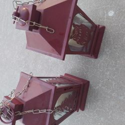 Set Of Two Outdoor Or Indoor Halloween Lanterns
