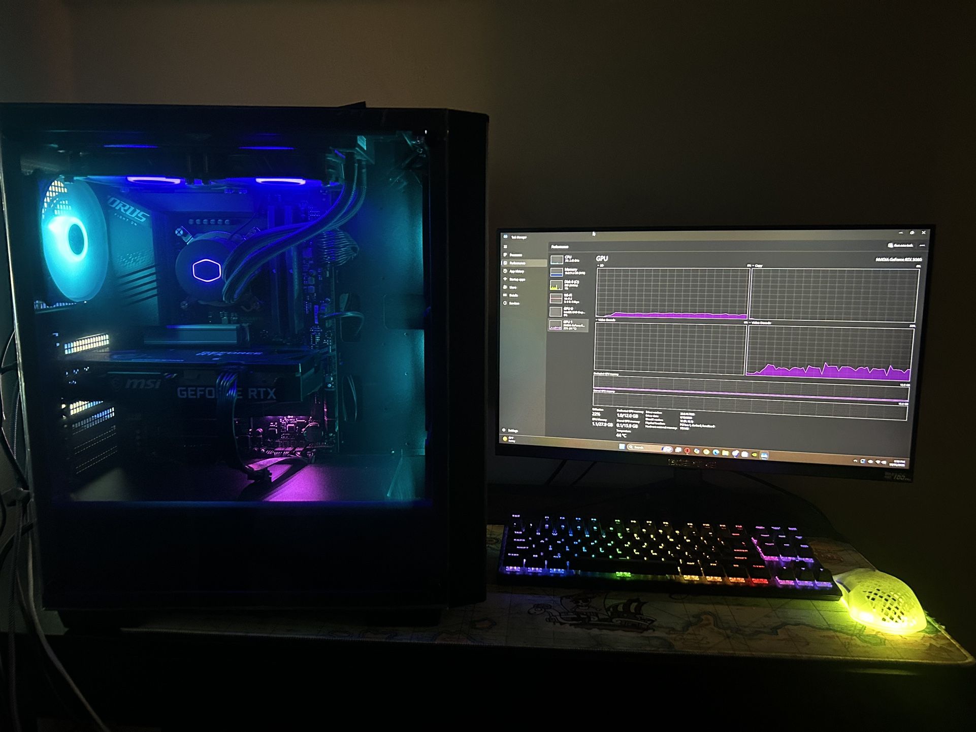 GAMING PC + KEYBOARD & MOUSE + 165hz Monitor