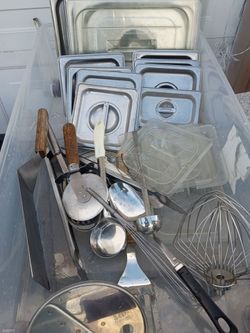 Restaurant kitchen utensils