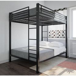 Black Metal Double Full Bunkbed 