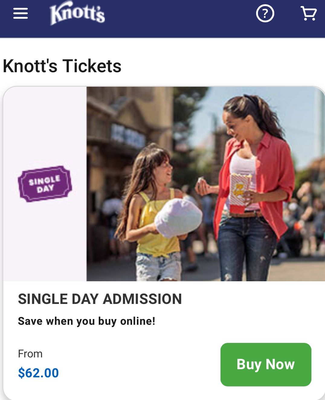 Knotts Berry Farm Tickets