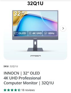 INNOCN | 32" OLED 4K UHD Professional Computer Monitor | 32Q1U