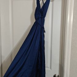 Navy blue Strappy Bridesmaid's Dress L