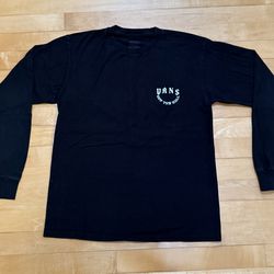 Vans black long sleeve shirt with skull and flowers