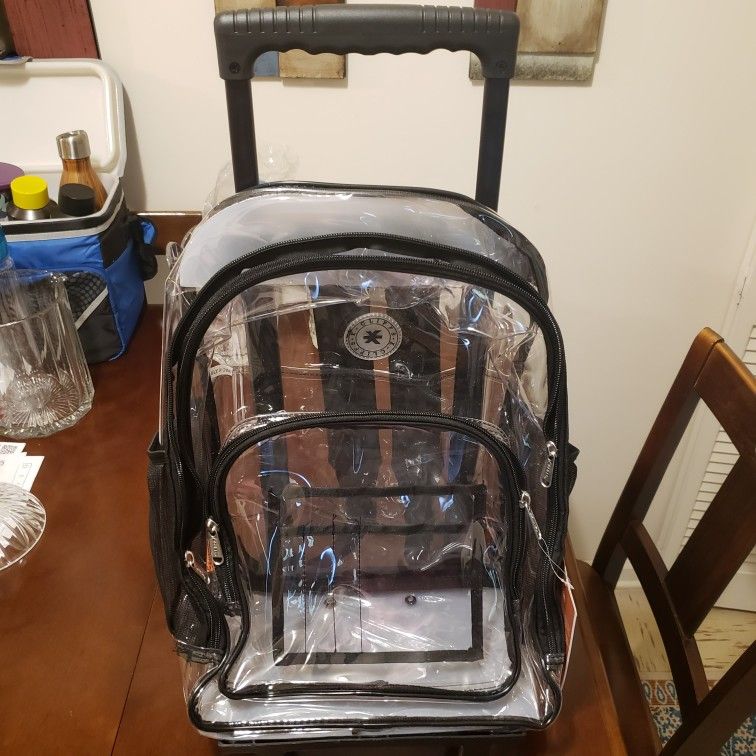 Clear Rolling Backpack 