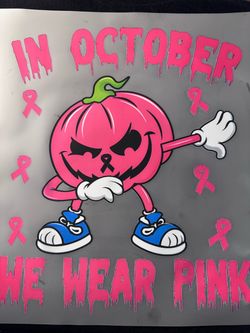 In October we wear pink DTF