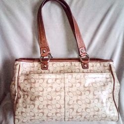 COACH CHELSEA F17179 SIGNATURE C CANVAS COATED TOTE DIAPER BAG