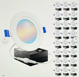 SUNCO Recessed Lights 4” Slim 24 Pack