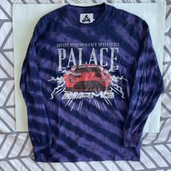 Palace X Mercedes Benz AMG Purple Long Sleeve T Shirt Sz M 100 % Authentic
