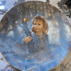 Viletta Thornton Utz 1981 Portraits of Childhood BUTTERFLY MAGIC  Ltd Ed Plate