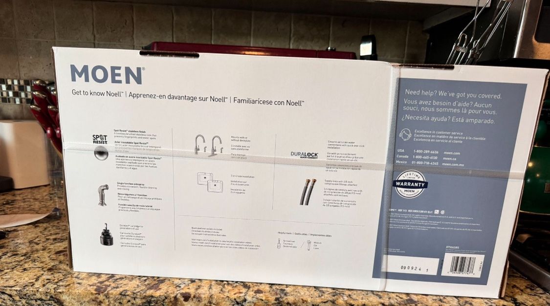 Moen Noel Sink With Spray Attachment NEW In Box
