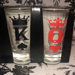 King And Queen Shot Glasses