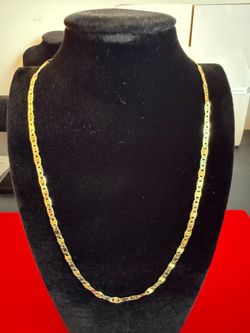 18” 18K Gold-Dipped Gucci Mariner Link Necklace ✨