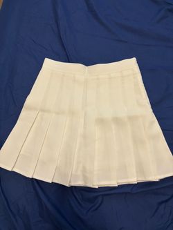 Women’s White Pleated Midi Skirt