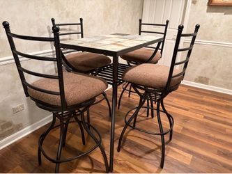 Pub table with 4 chairs