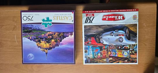 Ravensburger, Buffalo, and MasterPieces Jigsaw Puzzle Lot - 500, 750, 1000 Pieces