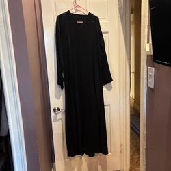 Black embroidered abaya