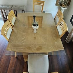 6+2 Person Dining Table (Extendable)
