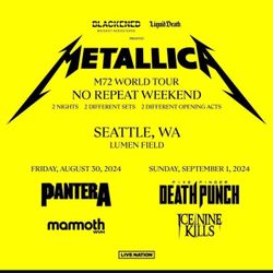Metallica 2 Day Club Tickets