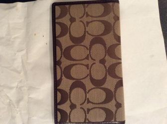 Coach checkbook cover