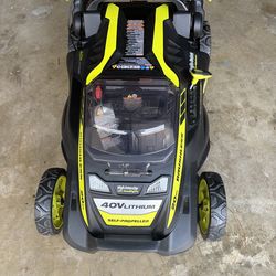 Ryobi 20” Self Propelled mower with Battery and Charger