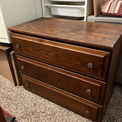 Three-drawer wooden dresser 