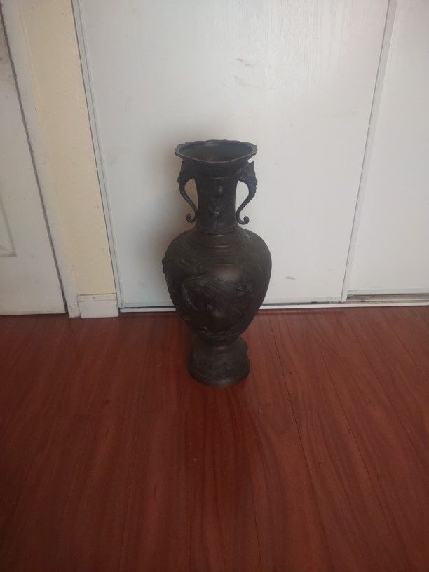 Antique Japanese Bronze Vase 19th Century