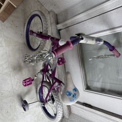 Bicycle with training wheels
