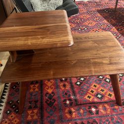 Vintage Bissman Two Tier End Table Mid-Century Modern
