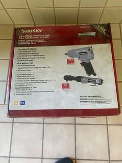 Husky Impact Wrench and 3/8 Air Ratchet Combo