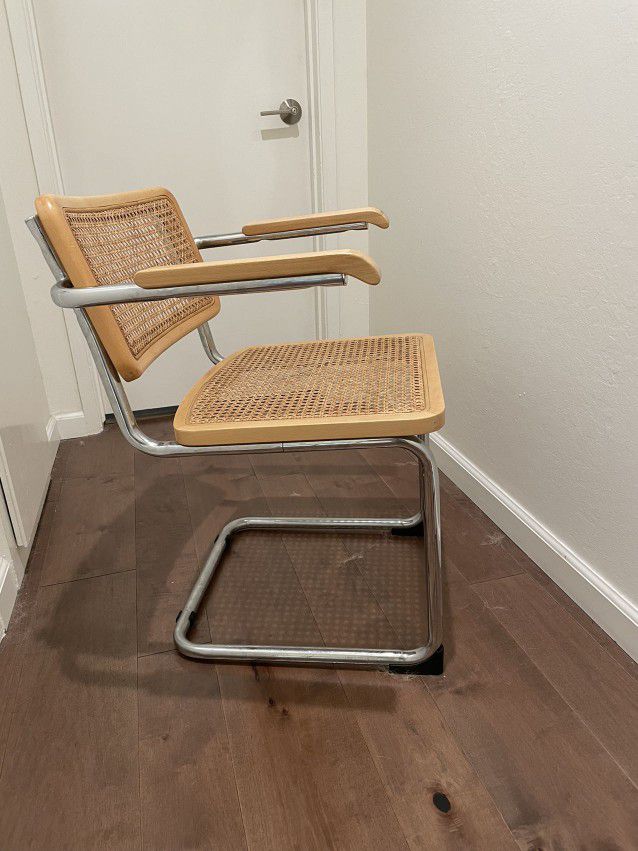 Mid Century Modern Cane Cesca Chairs, Italian Marcel Breuer Replicas