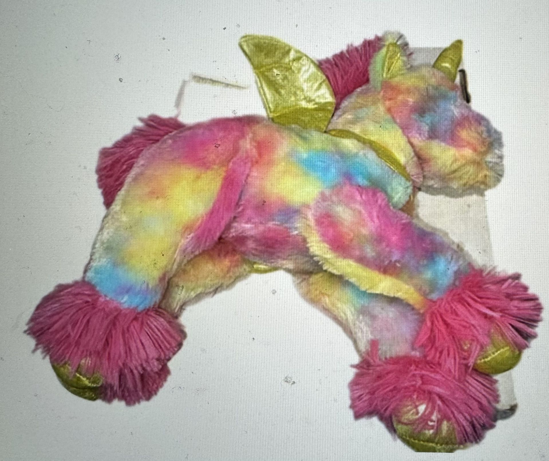 Kids of America Corp Plush Toy Plushie Unicorn Multicolor Tie-Dye Stuffed Animal