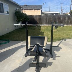 Weight Bench And Weights