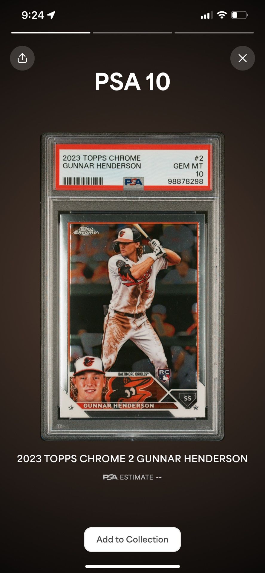 2023 Topps Chrome Gunner Henderson RC