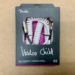 New Fender Voodoo Child Jimi Hendrix Coiled Cable Copper 6.5mm Jacket Vintage Style Connector 20 Gauge Music Sound Live Performance Studio Gig