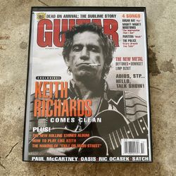 Framed Keith Richards Magazine cover 