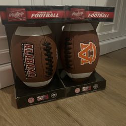 new in box Rawlings Footballs Alabama & Auburn - $50