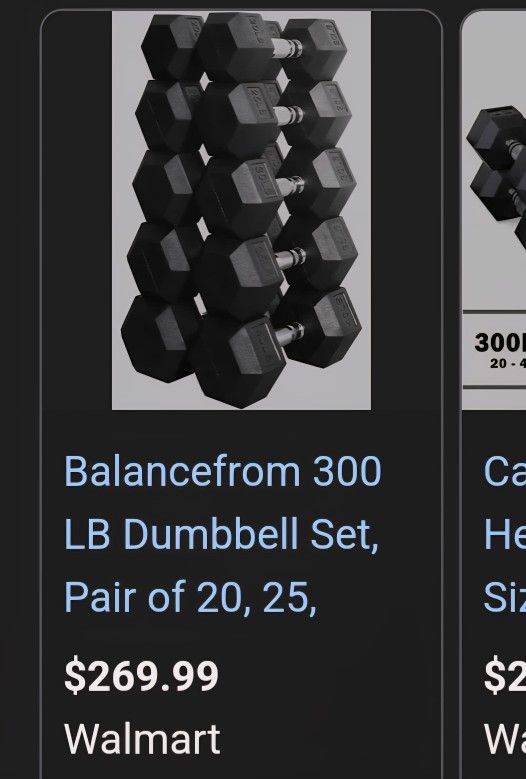 300lb Dumbbell Set