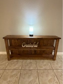 Custom Handmade Rustic Console / Sofa Table – Solid Wood
