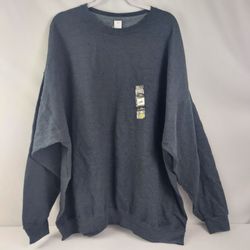 Athletic Works Sweatshirt Fleece Crew Crewneck Dark Grey Size 4XL NEW NWT