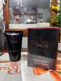 YSL Black Opium Eau De Parfum Over Red
